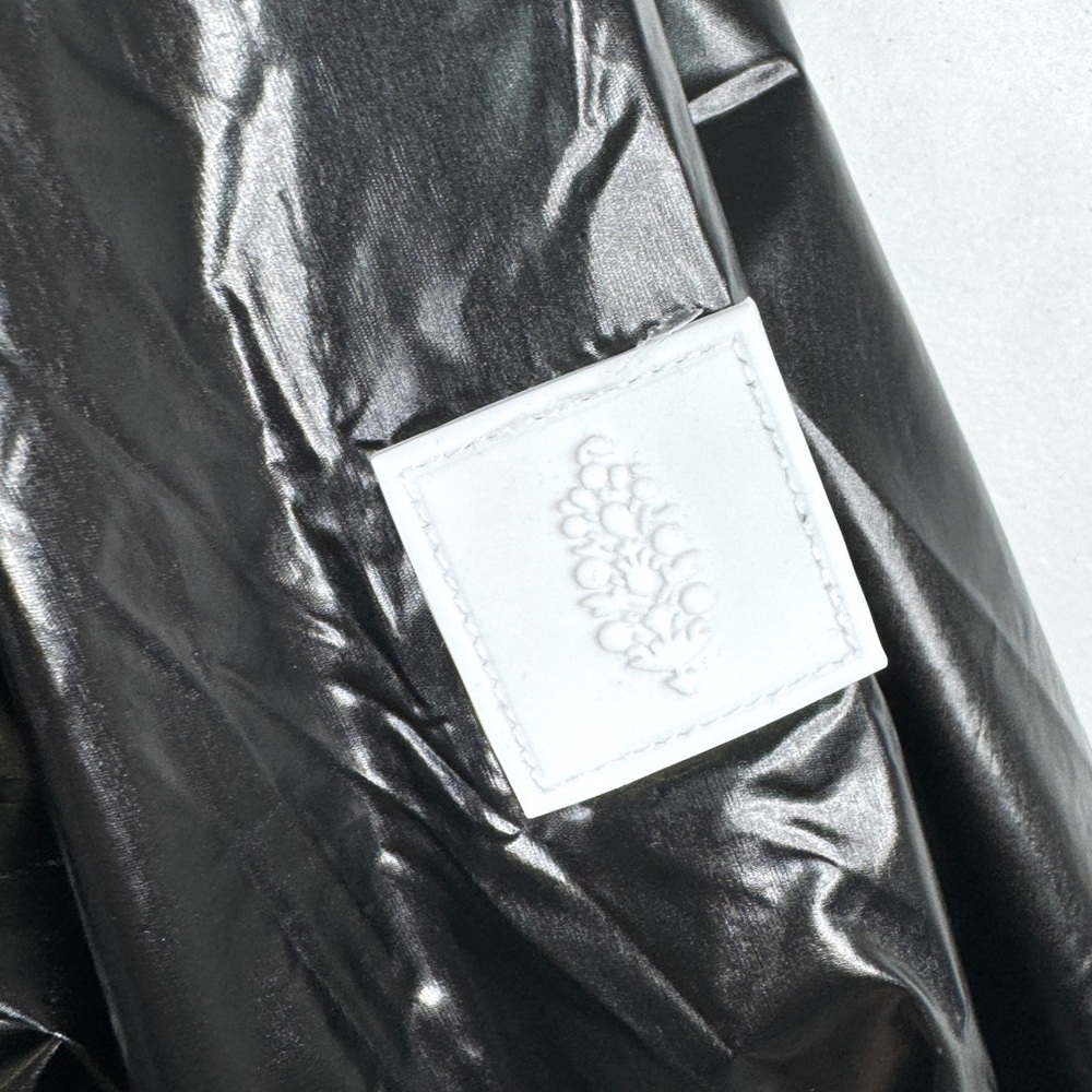 FREE PEOPLE FP Movement NEW Dew Drop Packable Rain Jacket NEW Size M Shiny Black - Picture 5 of 16